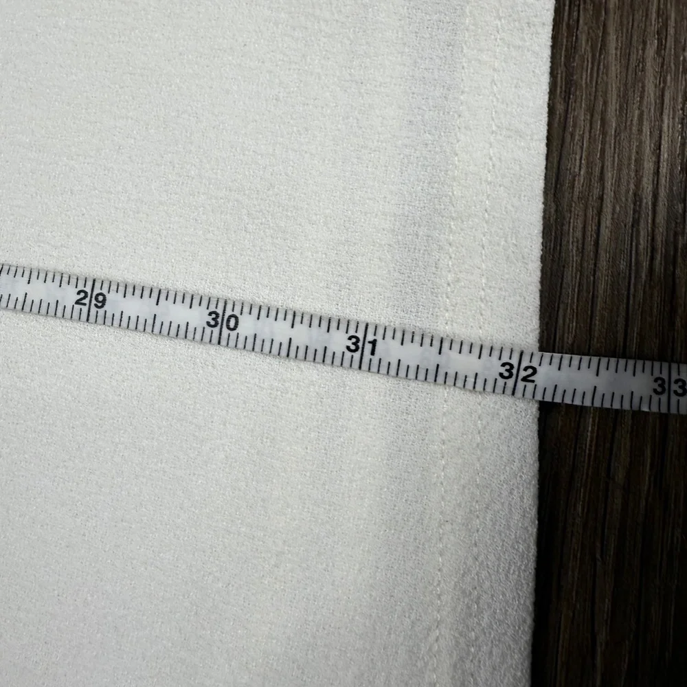 TopShop Pocket Shift Dress, V-Neck, White, Size 4, Polyester, Summer - Picture 4 of 13